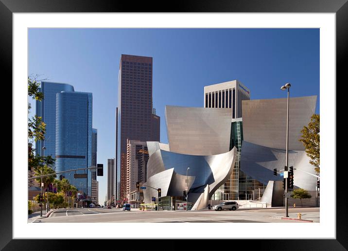Downtown Los Angeles Framed Mounted Print by peter schickert