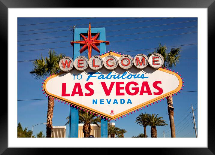Welcome to fabulous Las Vegas Framed Mounted Print by peter schickert