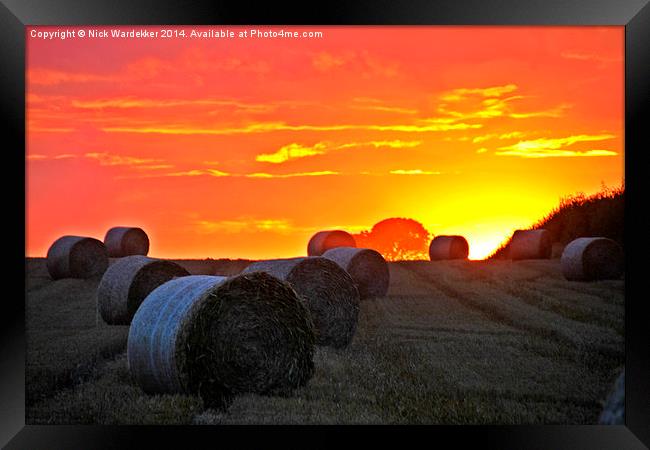 Sunset in Rural Louth Framed Print by Nick Wardekker