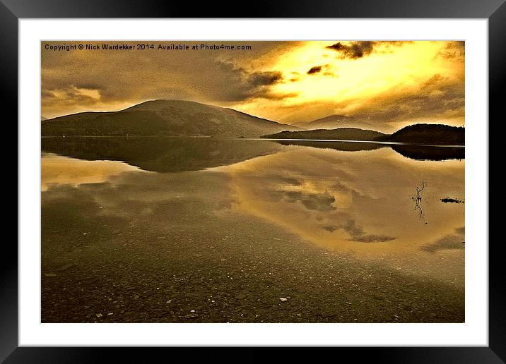  Loch Lomond  Framed Mounted Print by Nick Wardekker