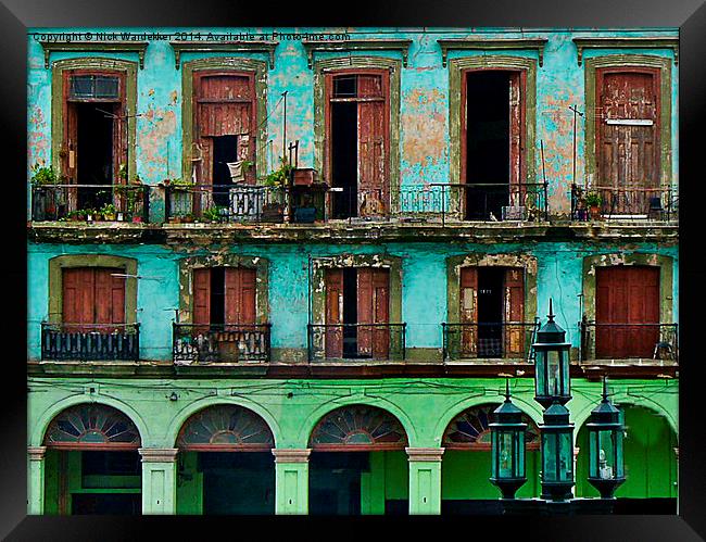  Cuban Streets. Framed Print by Nick Wardekker
