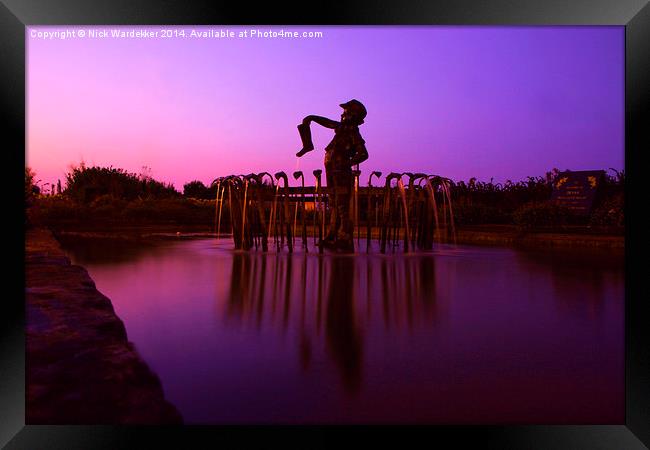  The Boy With The Leaking Boot At Dusk. Framed Print by Nick Wardekker