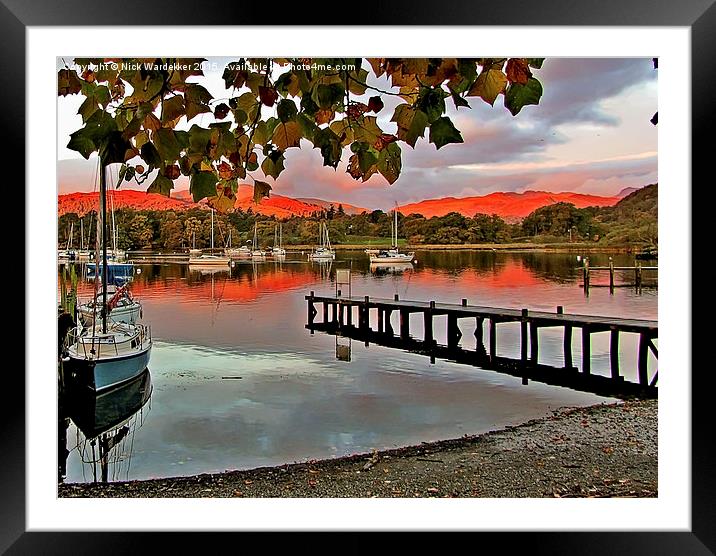  Ambleside Sunset Framed Mounted Print by Nick Wardekker