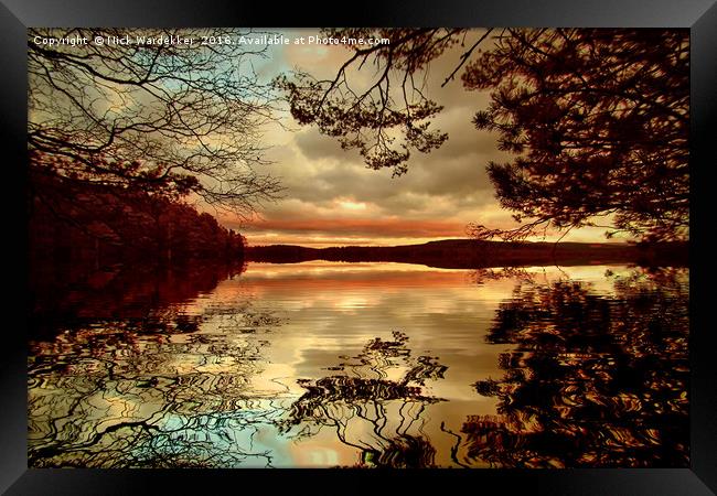 Sunset at Loch Leven Framed Print by Nick Wardekker