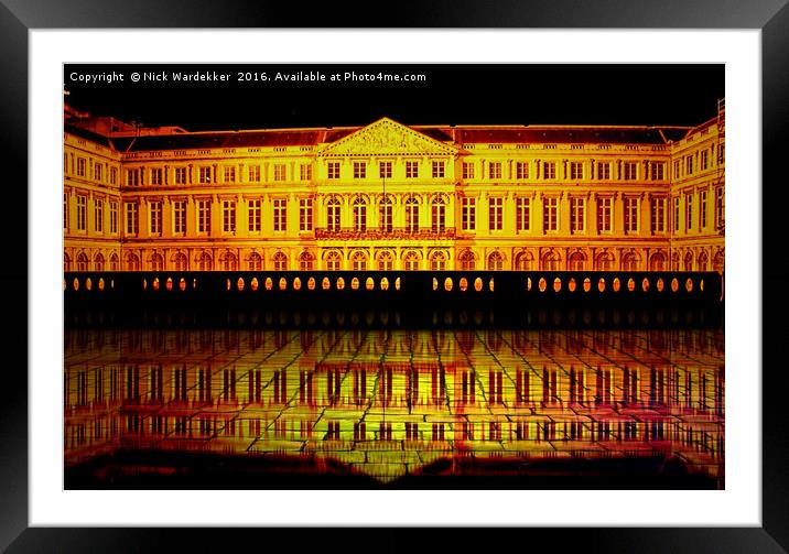 Brussels in the rain. Framed Mounted Print by Nick Wardekker