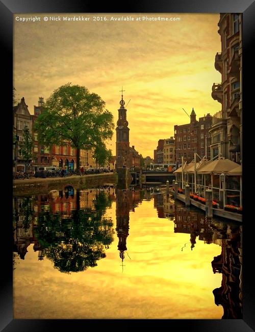 Amsterdam Sunset Framed Print by Nick Wardekker