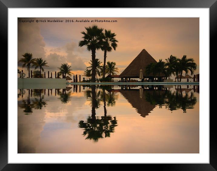 Caribbean Sunrise Framed Mounted Print by Nick Wardekker