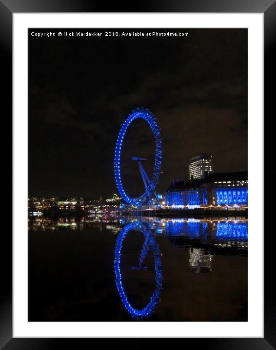 The London Eye Framed Mounted Print by Nick Wardekker