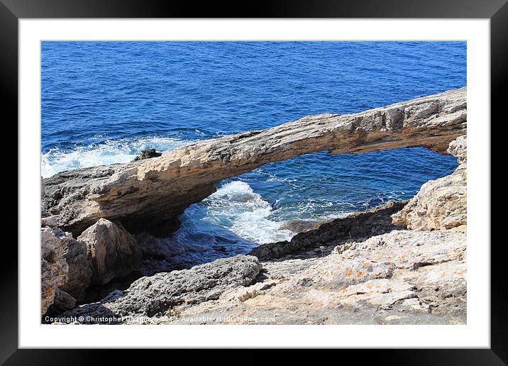 Rock Arch in the Med Framed Mounted Print by Christopher Chapman