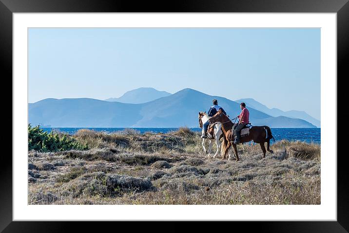 Horsemen of Kos Framed Mounted Print by Mark Ewels