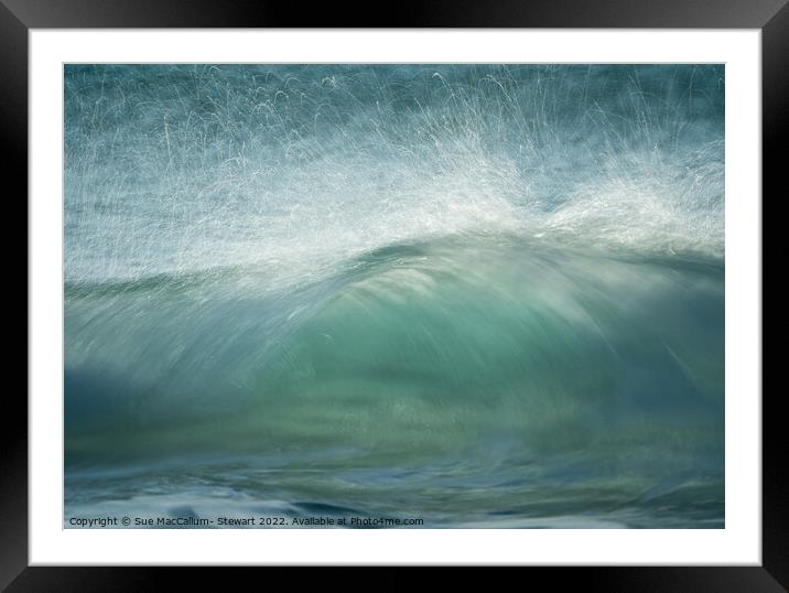 Waves V Framed Mounted Print by Sue MacCallum- Stewart