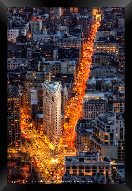 Flatiron Building District NYC Framed Print by Susan Candelario