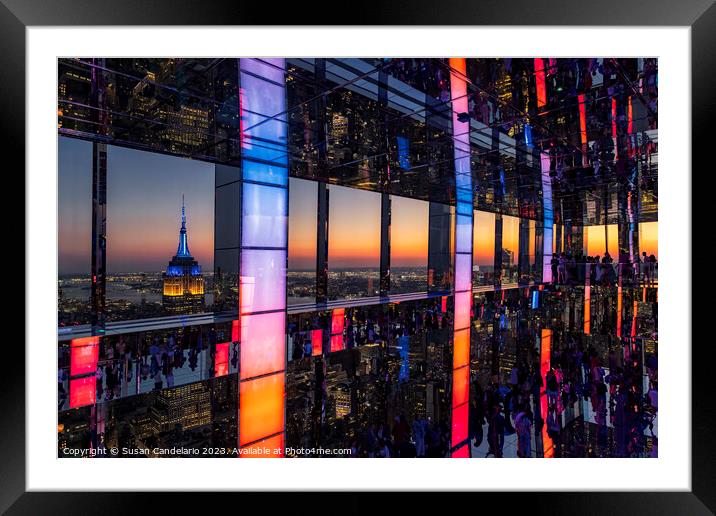 NYC Summit Golden Hour Framed Mounted Print by Susan Candelario