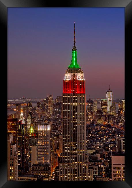 Top Of The Rock Framed Print by Susan Candelario
