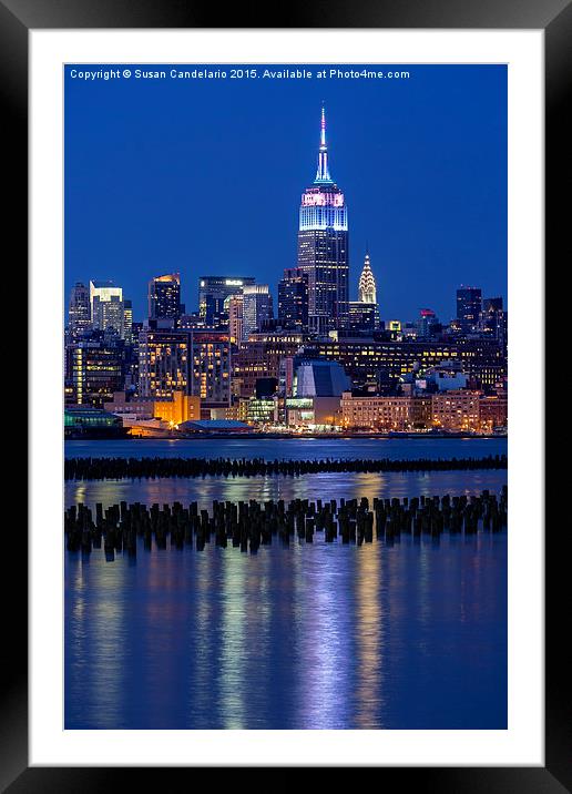 The Empire State Building Pastels II V Framed Mounted Print by Susan Candelario