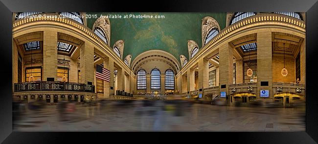 Grand Central Terminal 180 Panorama  Framed Print by Susan Candelario