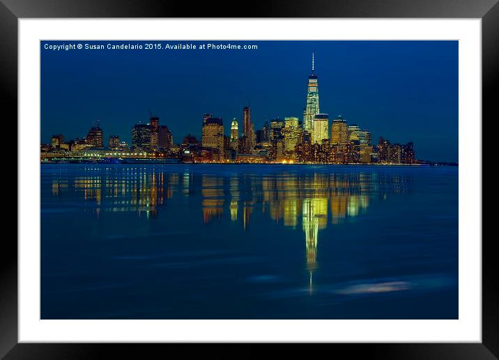 Frozen Lower Manhattan NYC Framed Mounted Print by Susan Candelario