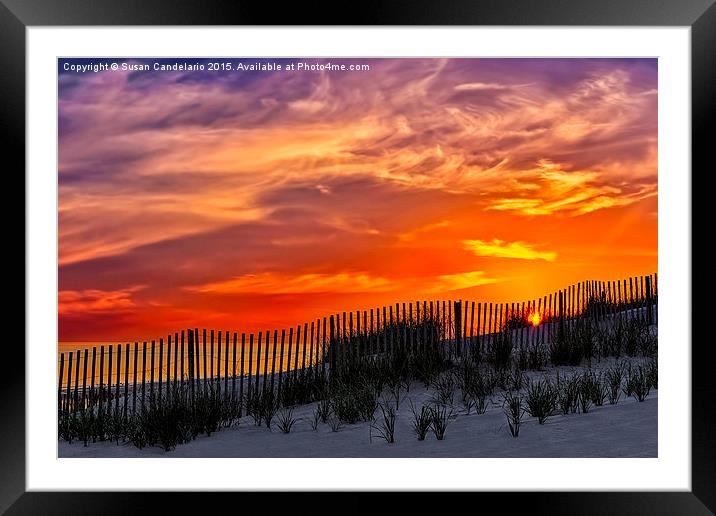 First Light At Cape Cod Beach  Framed Mounted Print by Susan Candelario
