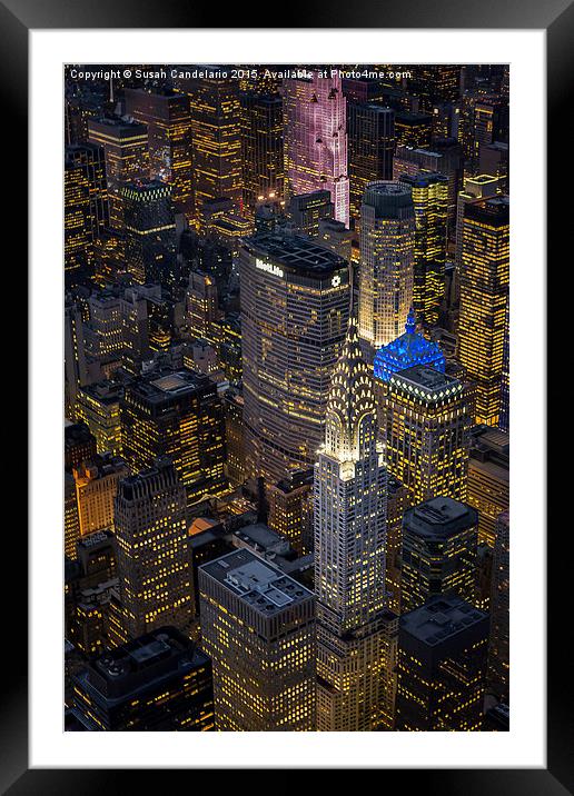 Chrysler Building Aerial View Framed Mounted Print by Susan Candelario