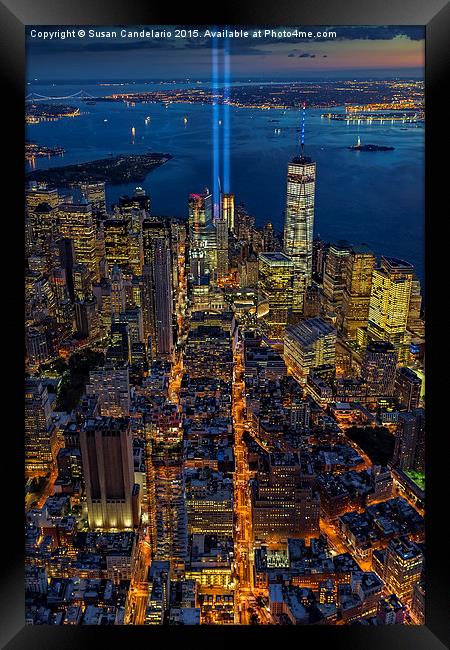 New York City Remembers September 11 - Framed Print by Susan Candelario