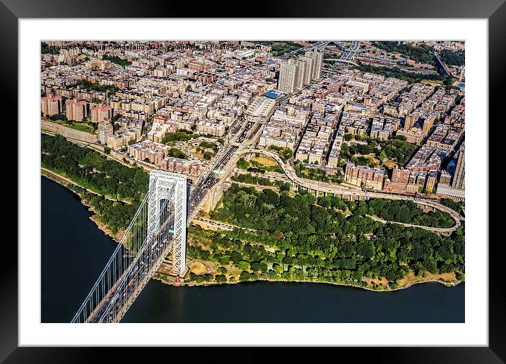 George Washington Bridge Upper Manhattan Framed Mounted Print by Susan Candelario