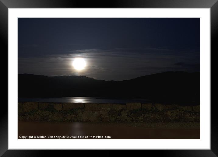 Moonlight reflection Framed Mounted Print by Gillian Sweeney