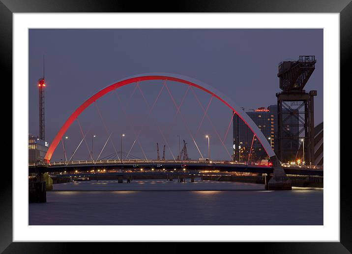 CLYDE ARC - (SQUINTY BRIDGE) GLASGOW Framed Mounted Print by Gillian Sweeney