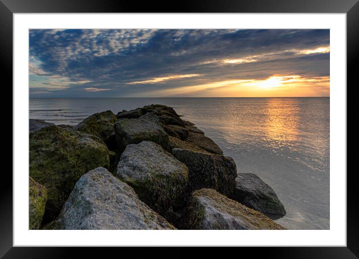 Thornton Cleveleys At Sunset Framed Mounted Print by Jonathan Thirkell