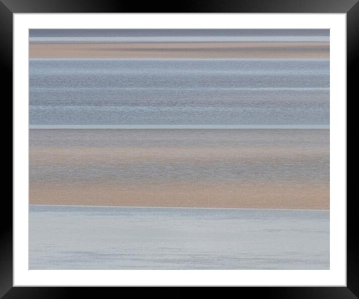 Morecambe Bay Lines Framed Mounted Print by Jonathan Thirkell