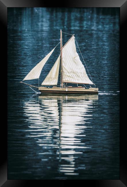 The lone boat.  Framed Print by Jonathan Thirkell