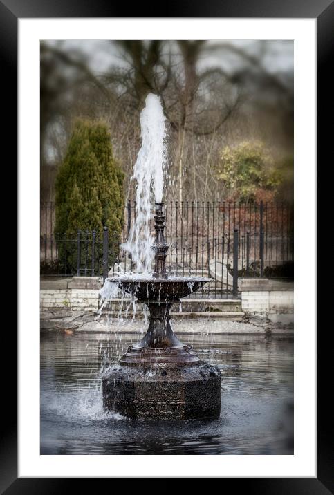 The Water Fountain Framed Mounted Print by Jonathan Thirkell