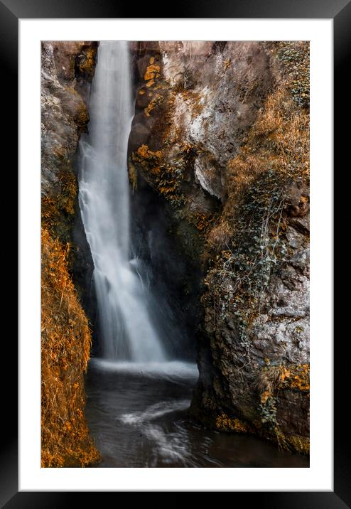 The Lone Waterfall Framed Mounted Print by Jonathan Thirkell
