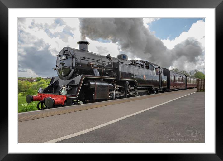 steam Train at Burrs Country Park, Bury Framed Mounted Print by Jonathan Thirkell