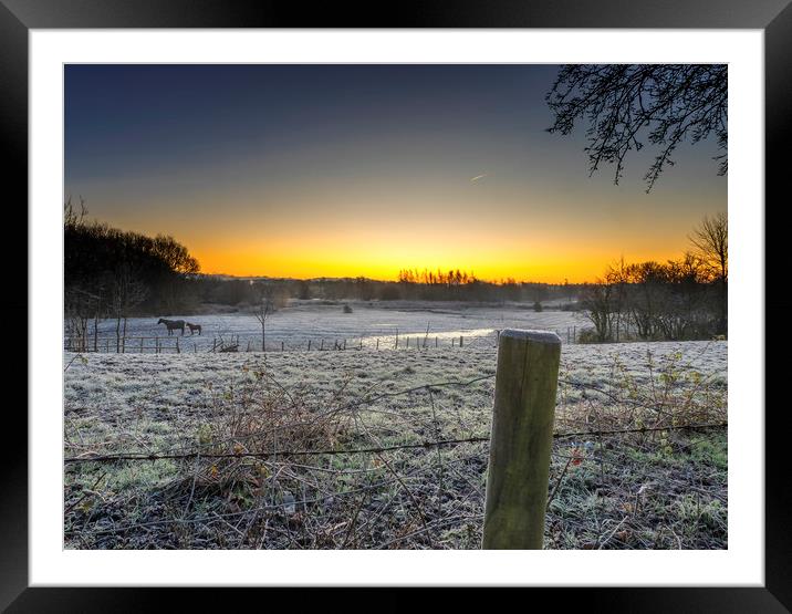 A cold start to the day. Framed Mounted Print by Jonathan Thirkell