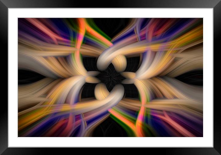 Tied Up Abstract Art Framed Mounted Print by Jonathan Thirkell