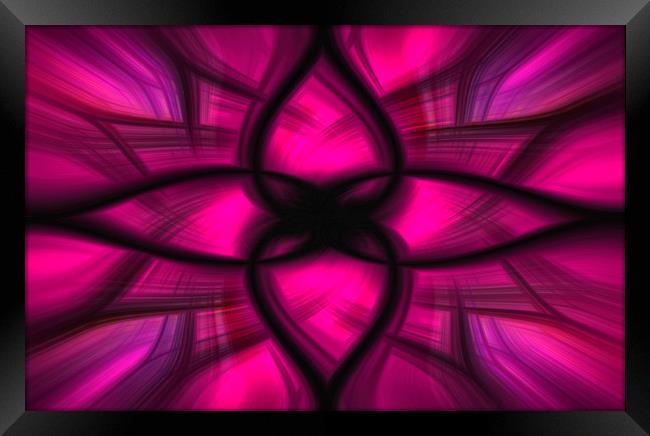 Pink Power Abstract Art Framed Print by Jonathan Thirkell