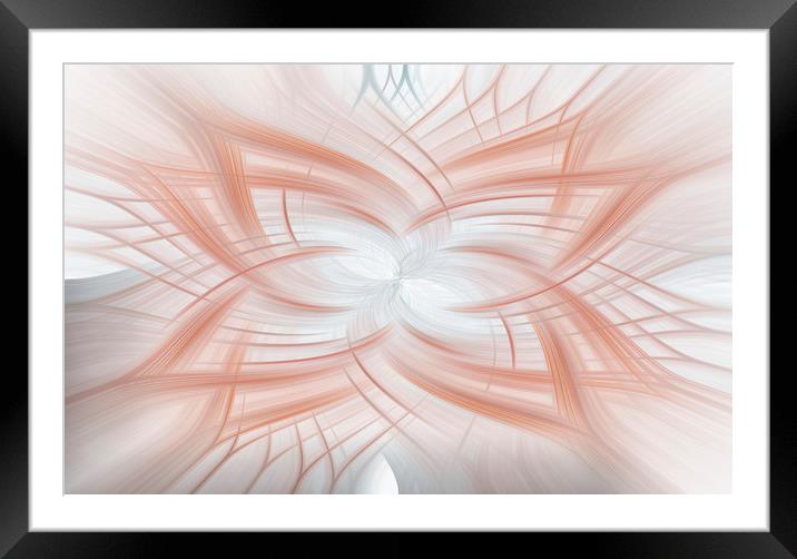 Rose Gold Abstract Art Framed Mounted Print by Jonathan Thirkell