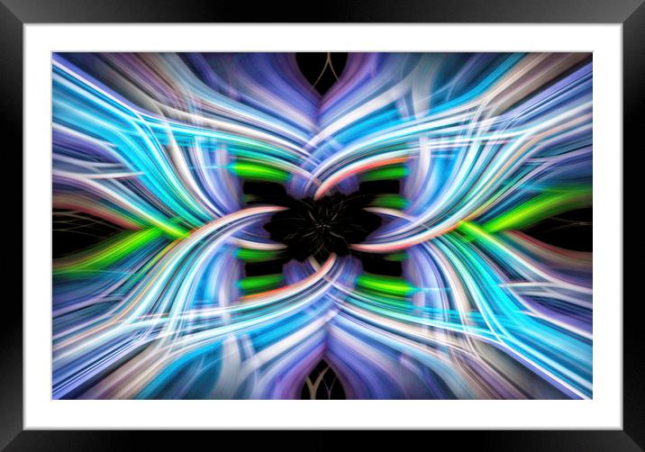 Electric Abstract Framed Mounted Print by Jonathan Thirkell