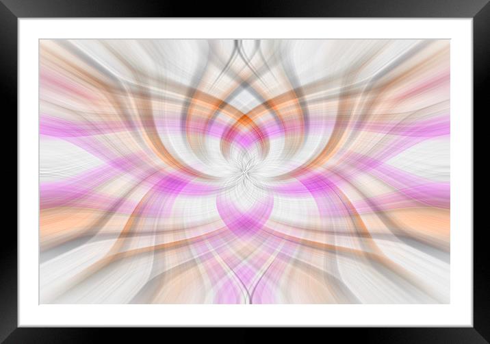 Pink tartan style abstract Framed Mounted Print by Jonathan Thirkell