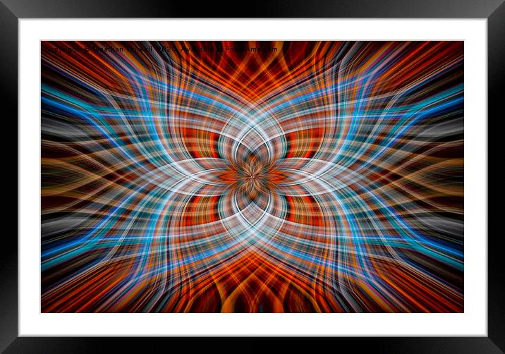 Tartan Style Abstract Framed Mounted Print by Jonathan Thirkell