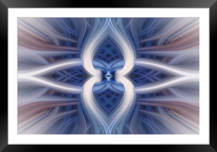 Red, White And Blue Abstract Framed Mounted Print by Jonathan Thirkell