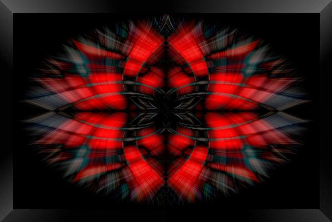 Red Sphere Abstract Framed Print by Jonathan Thirkell