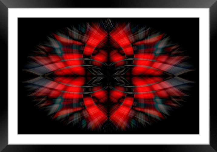 Red Sphere Abstract Framed Mounted Print by Jonathan Thirkell