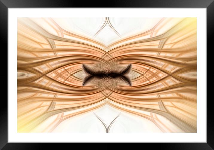 Yellow &  Gold Abstract Framed Mounted Print by Jonathan Thirkell