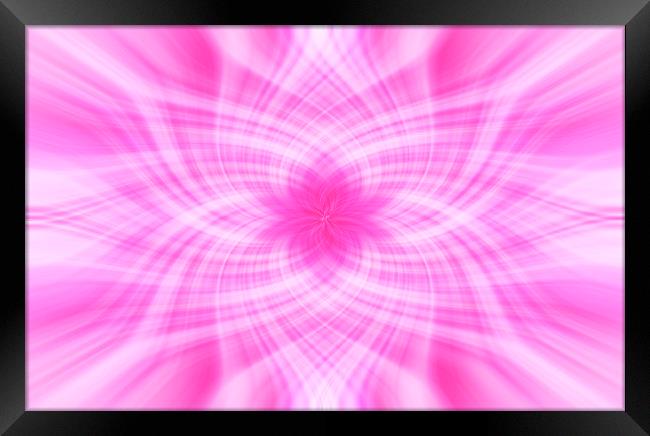 Floral Pink Abstract Art Framed Print by Jonathan Thirkell