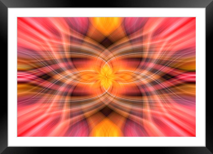 Flame Style Abstract Art Framed Mounted Print by Jonathan Thirkell