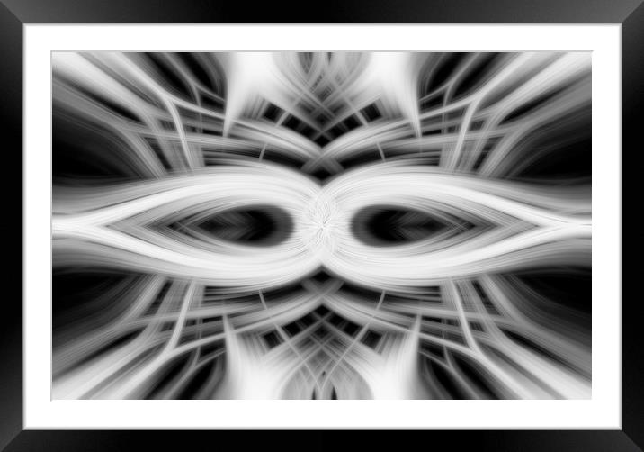 Black and white abstract art Framed Mounted Print by Jonathan Thirkell
