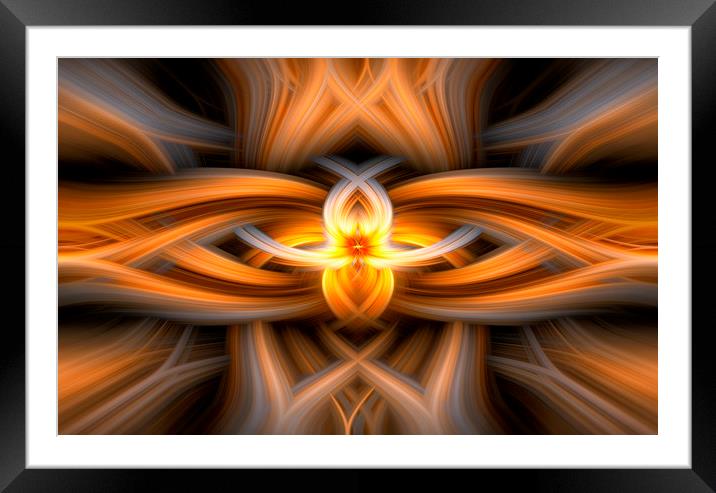 Fire Abstract Art Framed Mounted Print by Jonathan Thirkell
