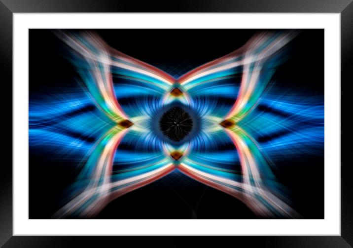 Neon Abstract Art Framed Mounted Print by Jonathan Thirkell