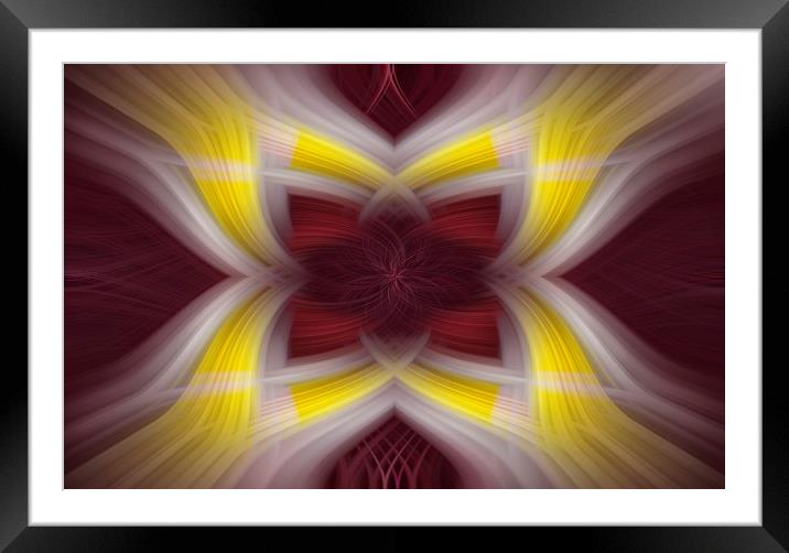 Yellow & Purple Abstract Framed Mounted Print by Jonathan Thirkell